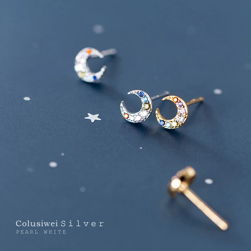 Colusiwei натуральная 925 стерлингового серебра с пересекающимися мигающими звездами