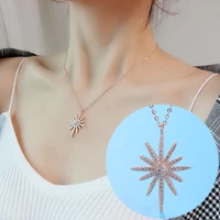 sunflower necklace leaf pendant charm chain necklace for men women fashion hip hop jewelry necklace gift jewelry
