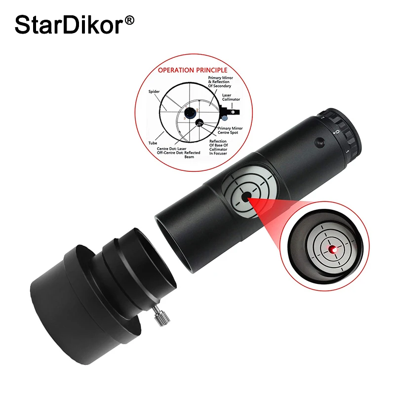 Лазерный коллиматор StarDikor 1 25 дюйма с 2-дюймовым адаптером для астрономических