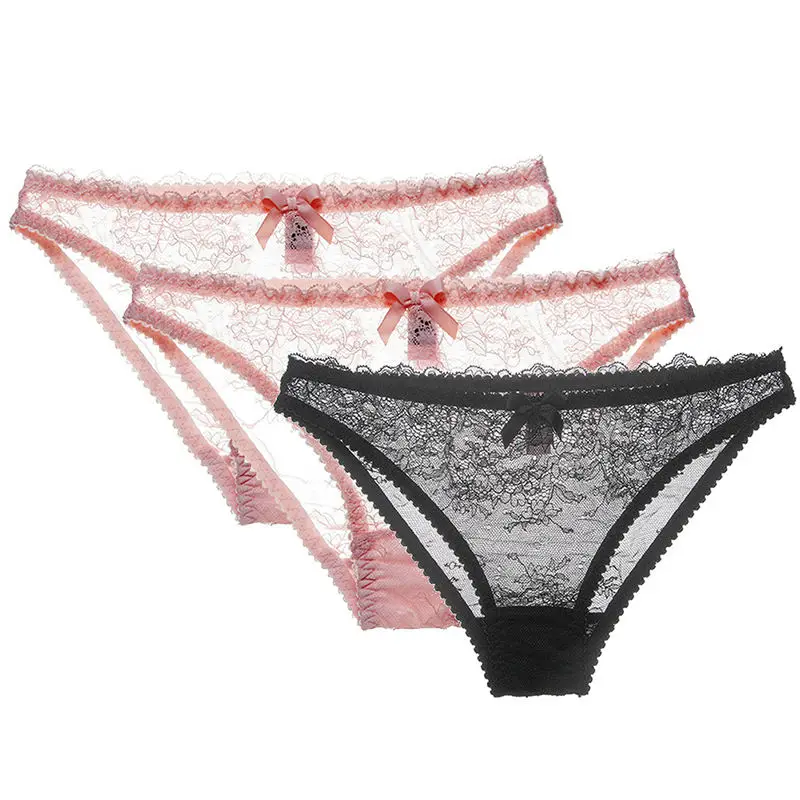 Varsbaby, сексуальные кружевные трусы с низкой талией, S-XL, нижнее белье, прозрачные трусики, 3 шт./лот