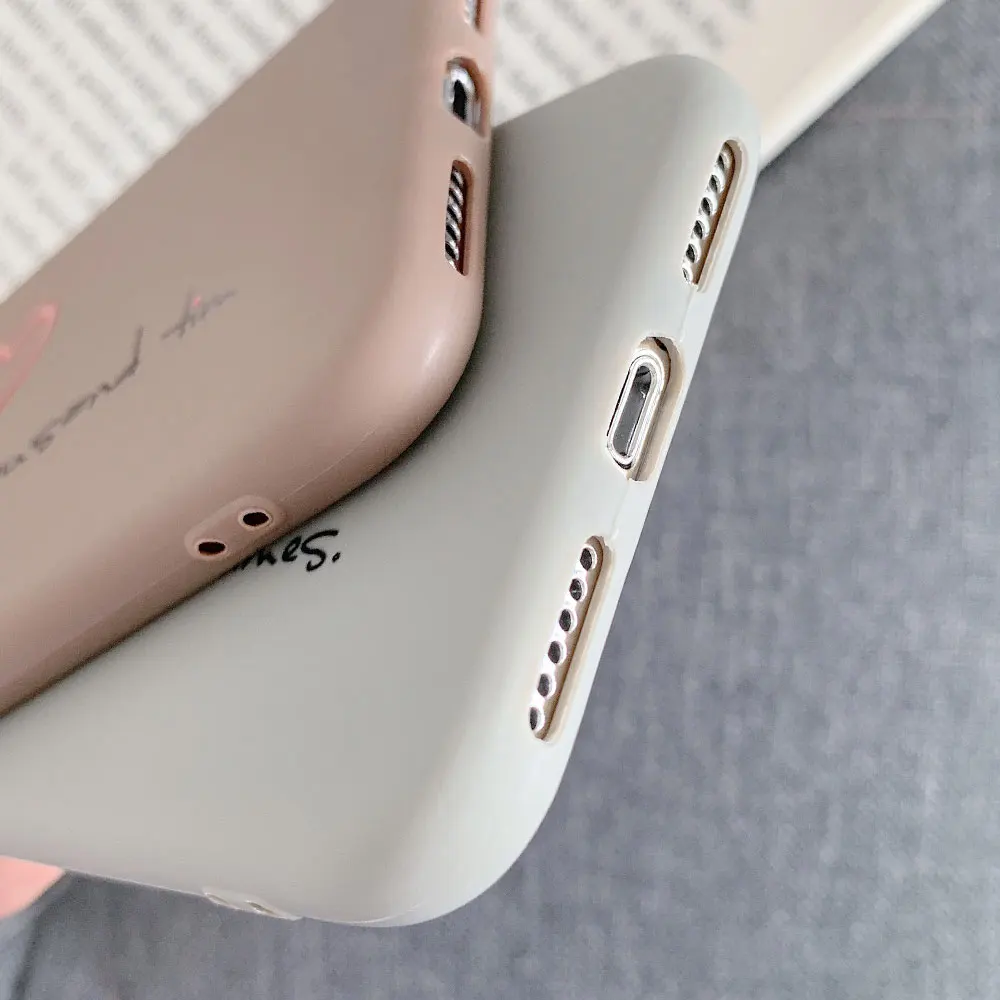 KISSCASE чехол для телефона с надписью iPhone 6 6s 7 8 Plus X XS MAX XR Simle Love Heart силиконовая мягкая