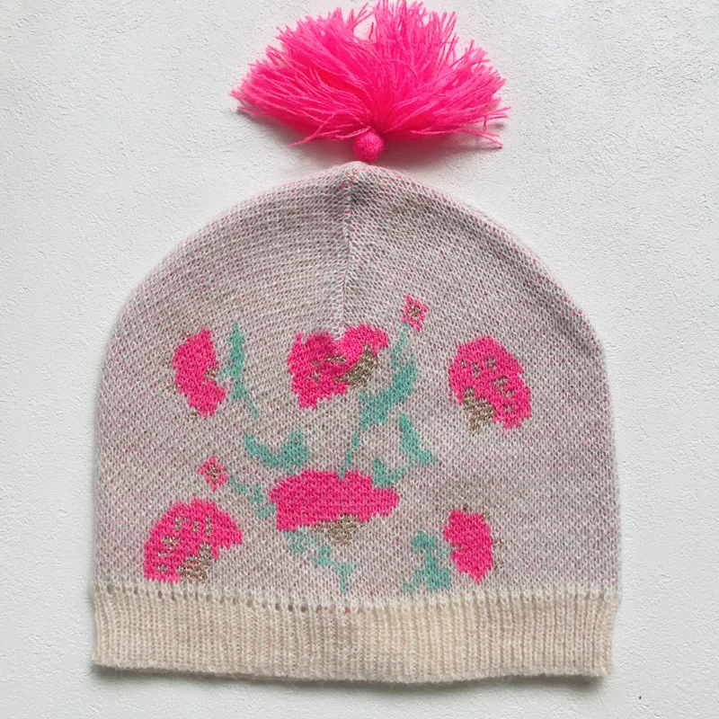Pink Hat Детская шапка, Осень-зима, StRafina LM, вязаная кепка головной убор для девочек, модная шапка для маленьких девочек, повязка на голову, Детская вязаная повязка на голову - Цвет: Pink Hat