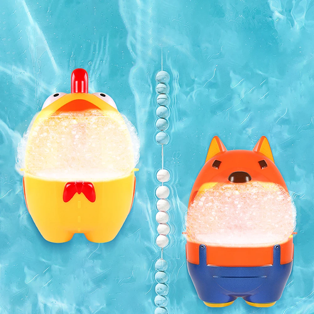 Детская игрушка-пузырь для ванны лиса/цыпленок Bubble Maker Blower Machine игрушки ванной