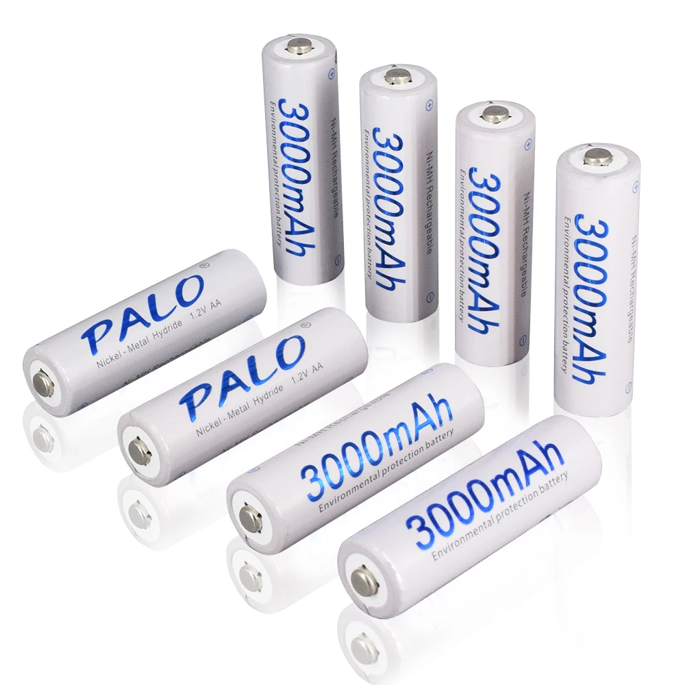 Аккумуляторные батареи PALO 1 2 в AA 3000 мАч Ni MH 100% Оригинальная Аккумуляторная