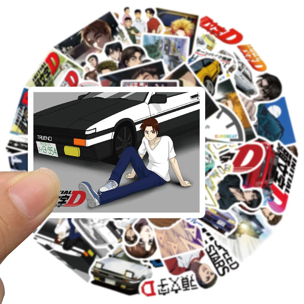 10/50/100pcs NEW Initial D Japanese Anime Graffiti Stickers Lable For Cars Motorcycles Fridge Guitar Waterproof Sticker Kids Toy | Игрушки и