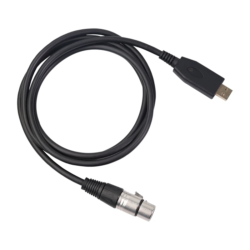 

USB-кабель для микрофона 10 футов, USB штекер-гнездо XLR кабель для преобразователя микрофона, студийный аудио кабель, соединительные шнуры, адап...