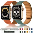 Ремешок кожаный для apple Watch 42 мм 38 мм 44 мм 40 мм iWatch Series 7 6 SE 5 4