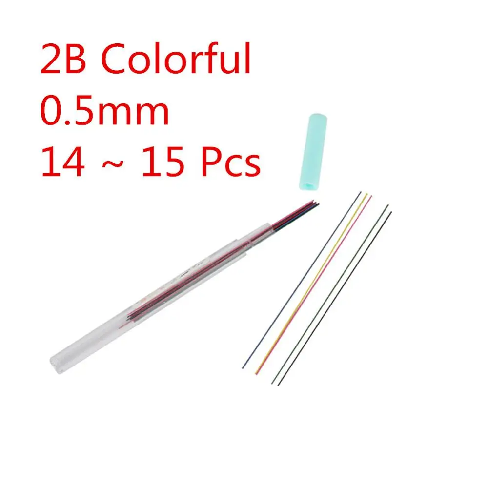 

0,5 мм 0,7 мм грифель пластиковый прозрачный механический карандаш автоматический карандаш черный красочный сменный карандаш для рисования и письма