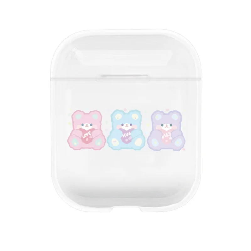 Оригинальная гарнитура Airpods2 поколения с изображением медведя из мультфильма