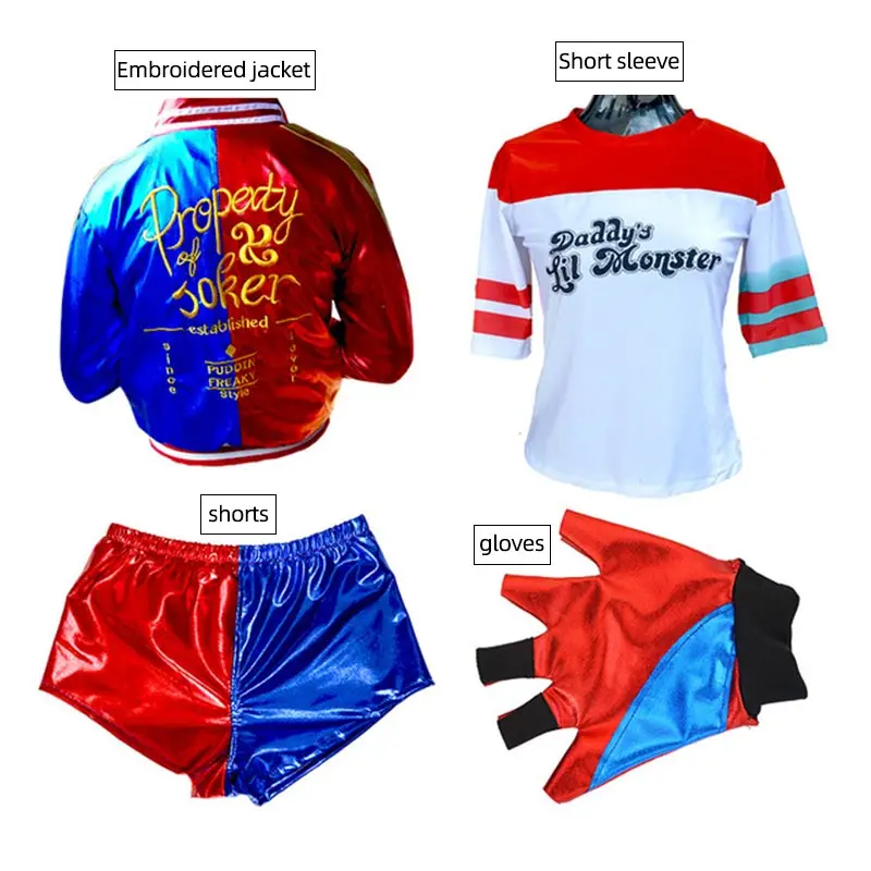 Для взрослых женщин мужчин новый Харли Квинн костюмы для косплея пальто Femme