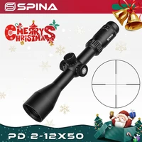 spina tactical pd 2 12x50 hunting riflescope 200mm long eye relief optical sight scope with full red illuminated fit 30 06 308