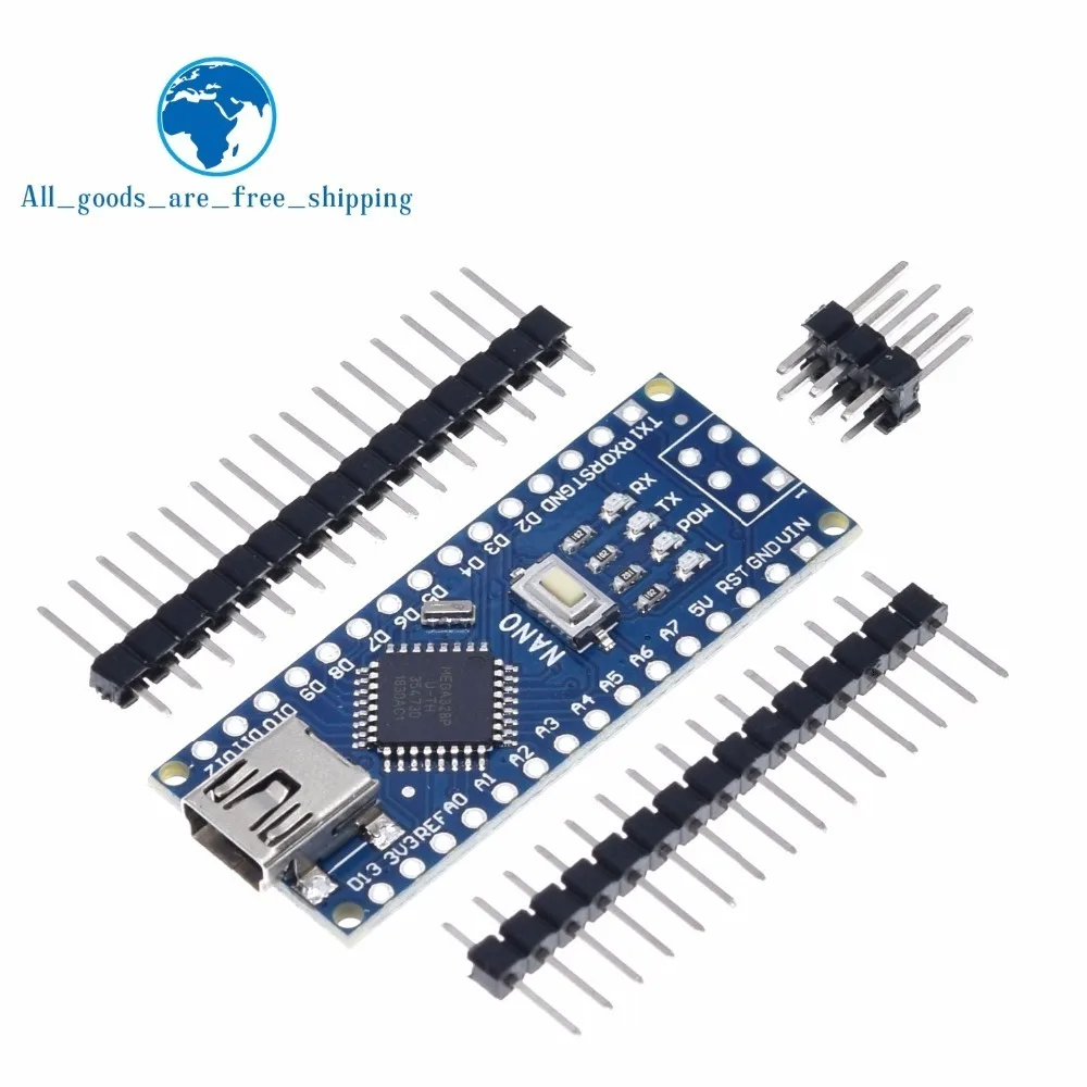 TZT Mini USB с контроллером загрузчика Nano 3,0 совместимый для arduino CH340 USB драйвер 16 МГц NANO V3.0 Atmega328