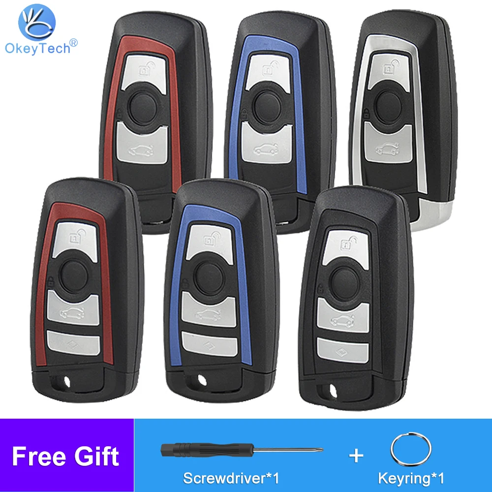 Чехол для дистанционного ключа от машины OkeyTech BMW CAS4 F 3 5 7 Series E90 E92 E93 X5 F10 F20 F30 F40 3/4