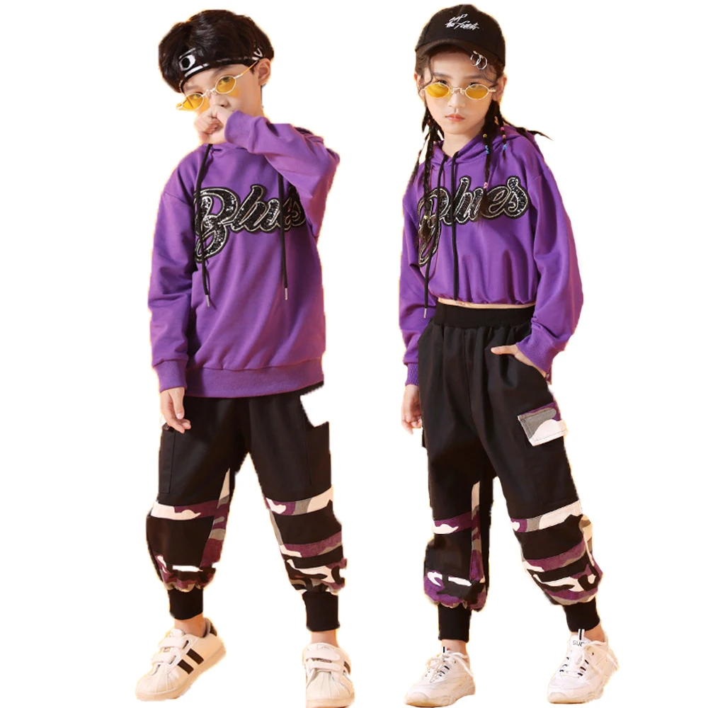 Детский укороченный костюм унисекс из 2 предметов толстовка с капюшоном и черные