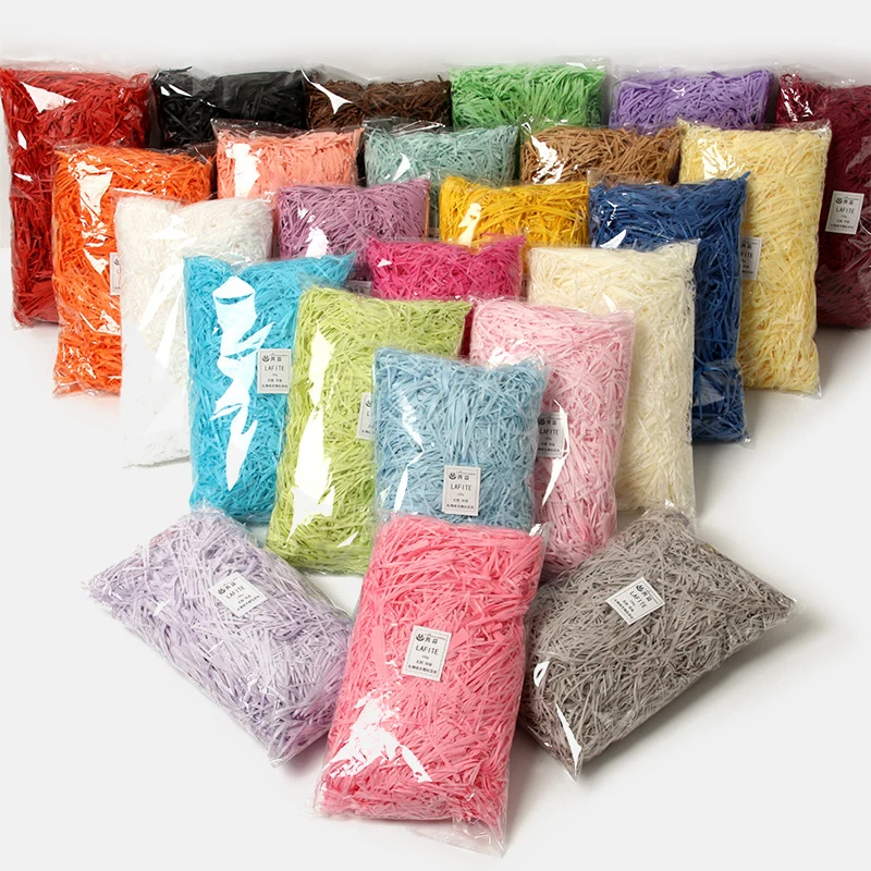 

100g Colorful DIY Packaging Gift Shredded Crinkle Paper Party Craft Paper Gift Box Filler Craft Decoration Practical Candy Boxes