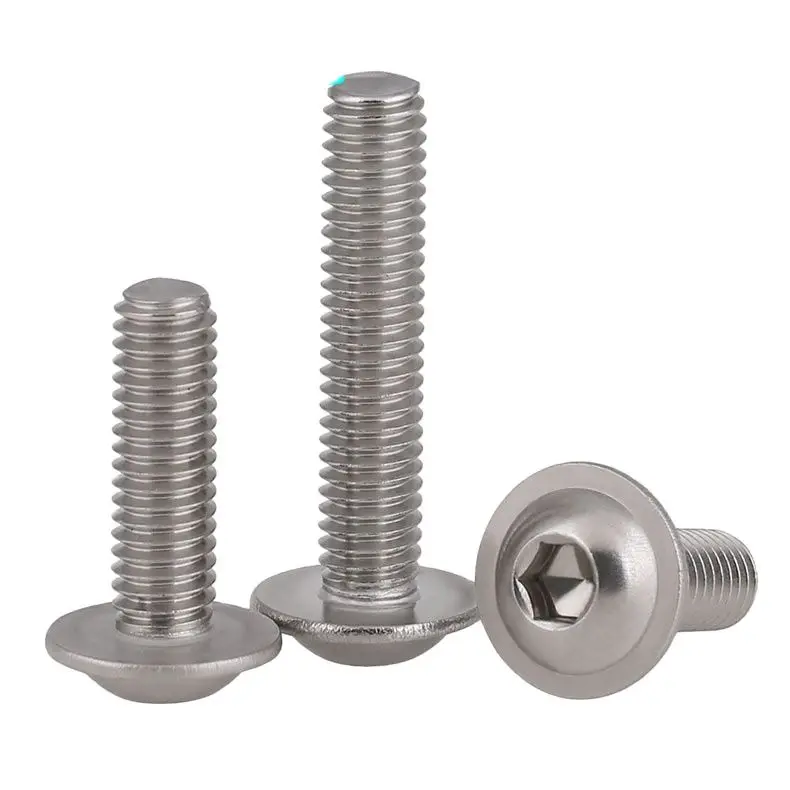 304 Stainless Steel Round Headband Pad Hexagon Screw Round Headband Pad Screw M3 M4 M5 M6 20PCS