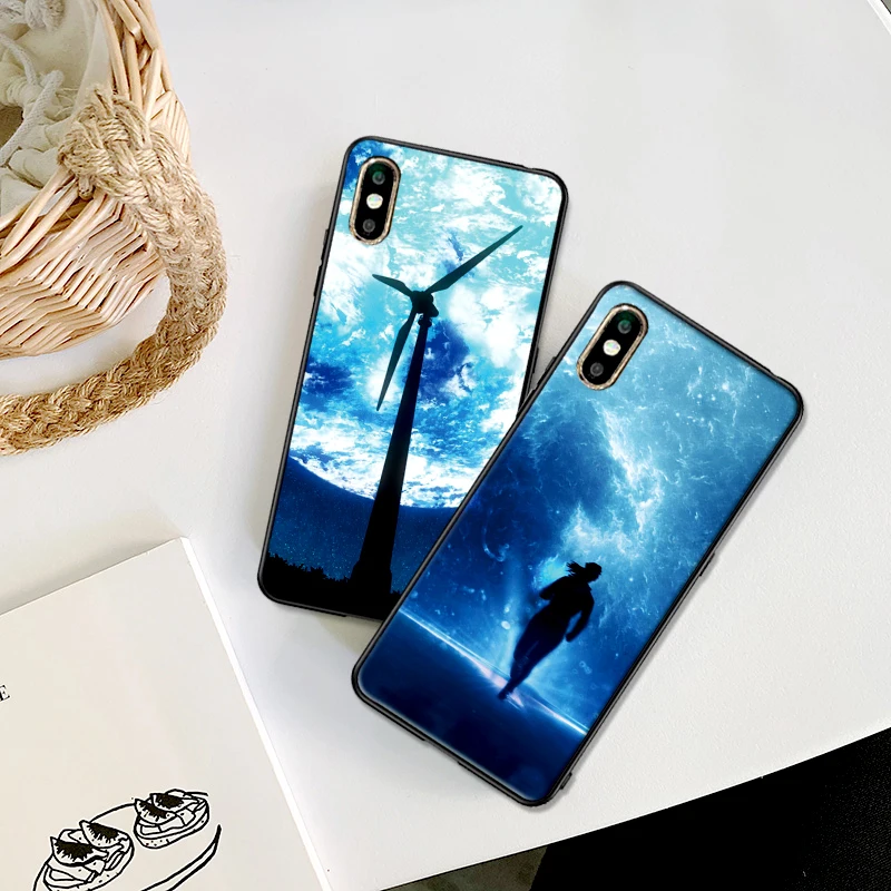 3D звездное небо закаленное Стекло чехол для Xiaomi Mi6 8 Lite SE макс 3 9E 5X 6X F1 A1 A2 6 мягкий |