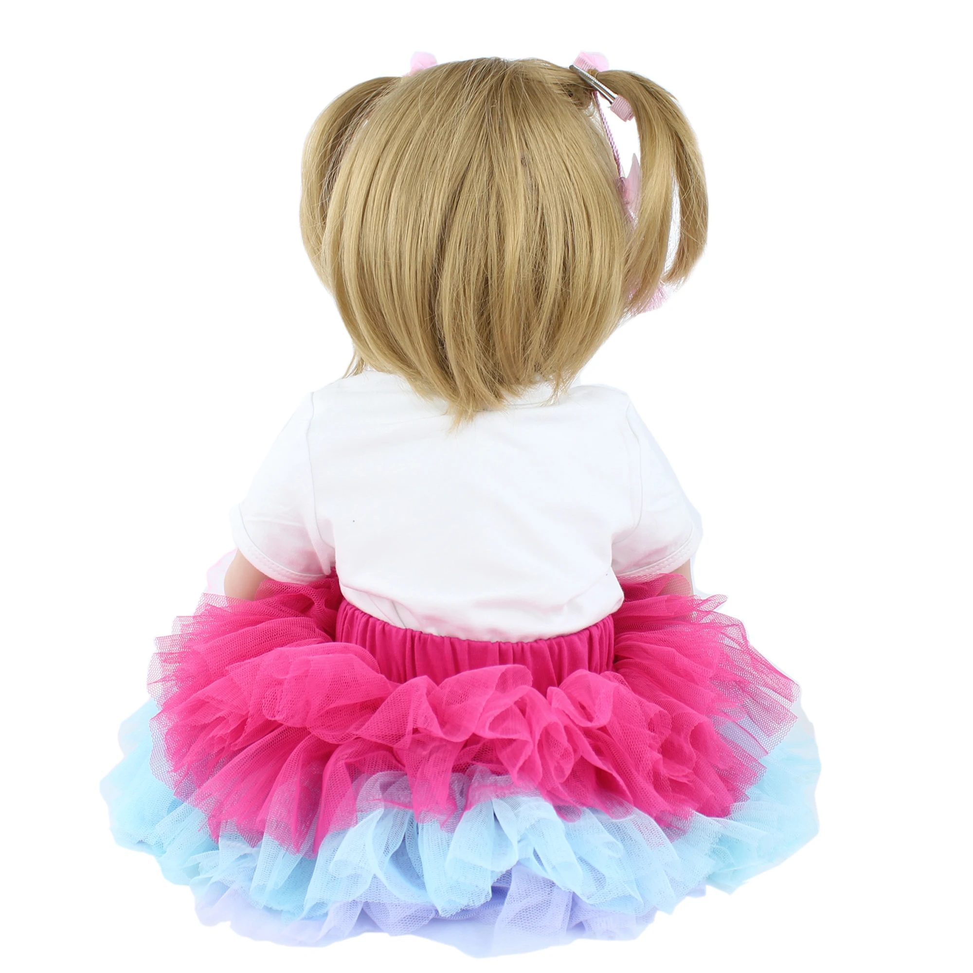 Special Offer 60cm Silicone Reborn Toddler Babies Doll Like Real Princess Blonde Bebe Kid Birthday Gift Dress up Toys | Игрушки и хобби
