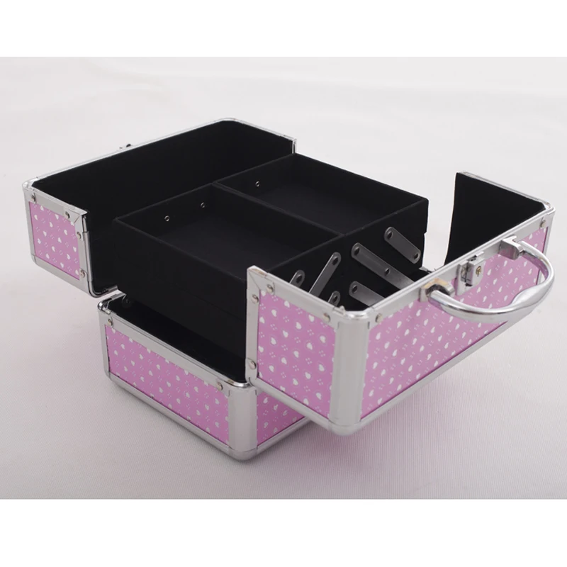 Новая шкатулка для украшений с мультяшным котом розовый и синий органайзер