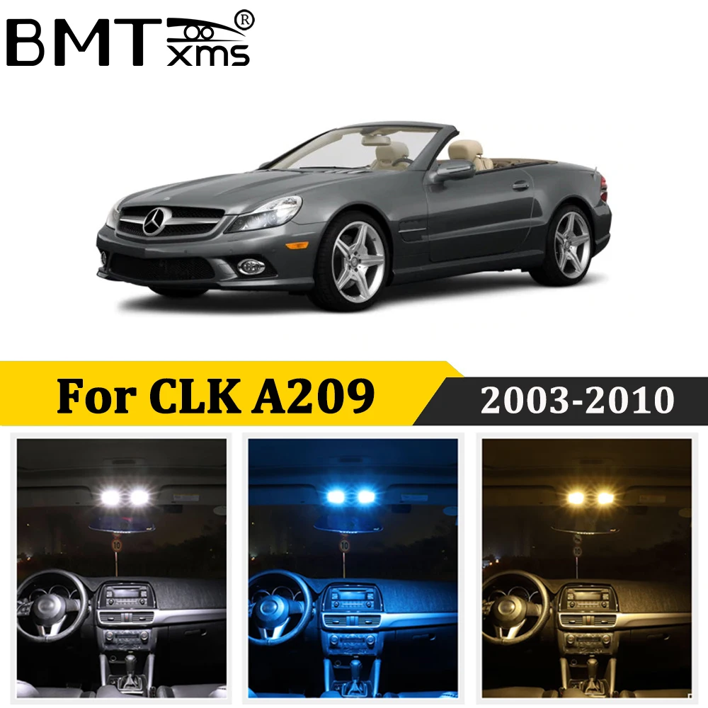 BMTxms 11 шт. светодиодные лампы для освещения салона автомобиля Canbus Mercedes CLK A209 CLK200