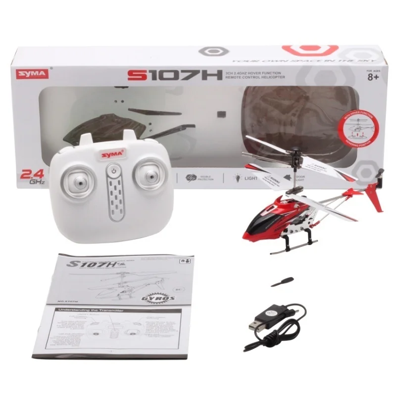 Syma S107H металлический мини-вертолет с гироскопом 2 4G Радио RC пульт дистанционного