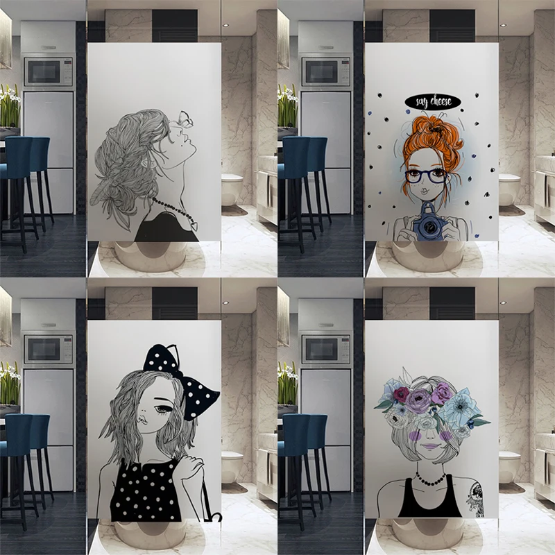 Стеклянная наклейка индивидуального размера Электростатическая Декоративная