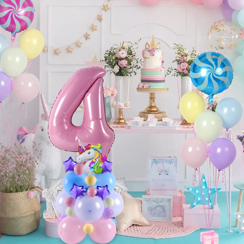 55 шт. радужные воздушные шары в виде единорога 32 дюйма|Воздушные и аксессуары| |