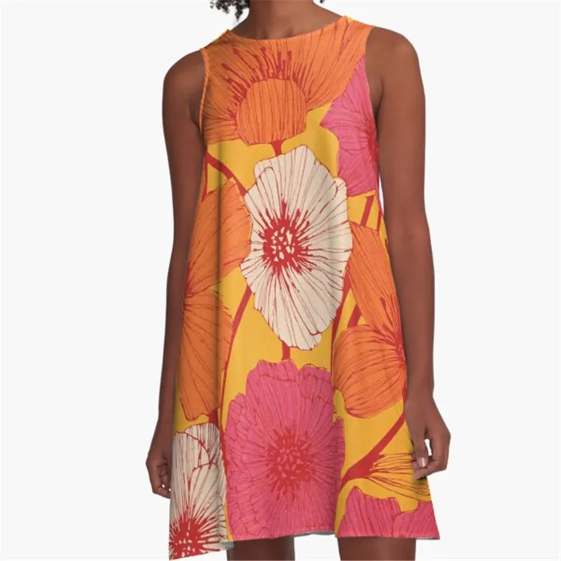 

Fashion Women summer dresse summer things Printed A-Line Boho Dress for women harajuku Sexy ladies mini short beach dress