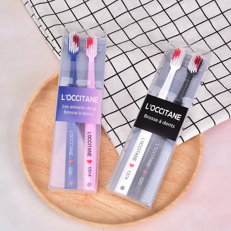 

1 пара, зубная щетка в форме сердца, романтическая зубная щетка в кристальной коробке, Мягкая зубная щетка Nano, зубная щетка для взрослых, свад...