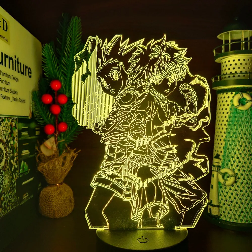 Фигурка Hunter X Gon и Killua 3d лампа ночник модель игрушки аниме коллекция фигурок