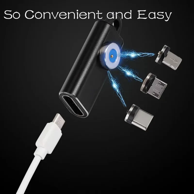Магнитный зарядный адаптер для iphone micro usb type c шнур Быстрая зарядка портативный