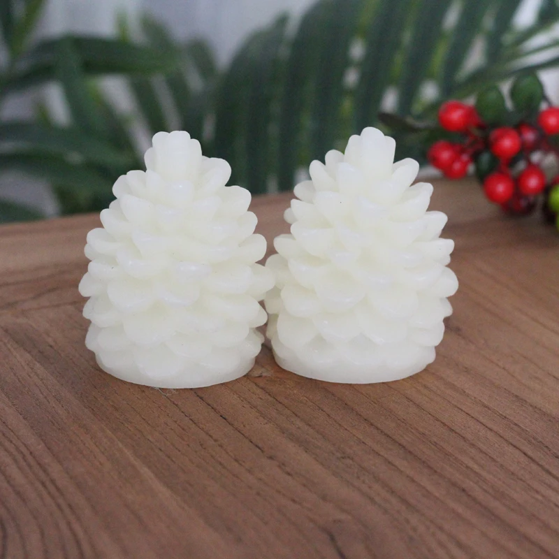 Светодиодный Рождественский светильник для свечей изготовленный из настоящего