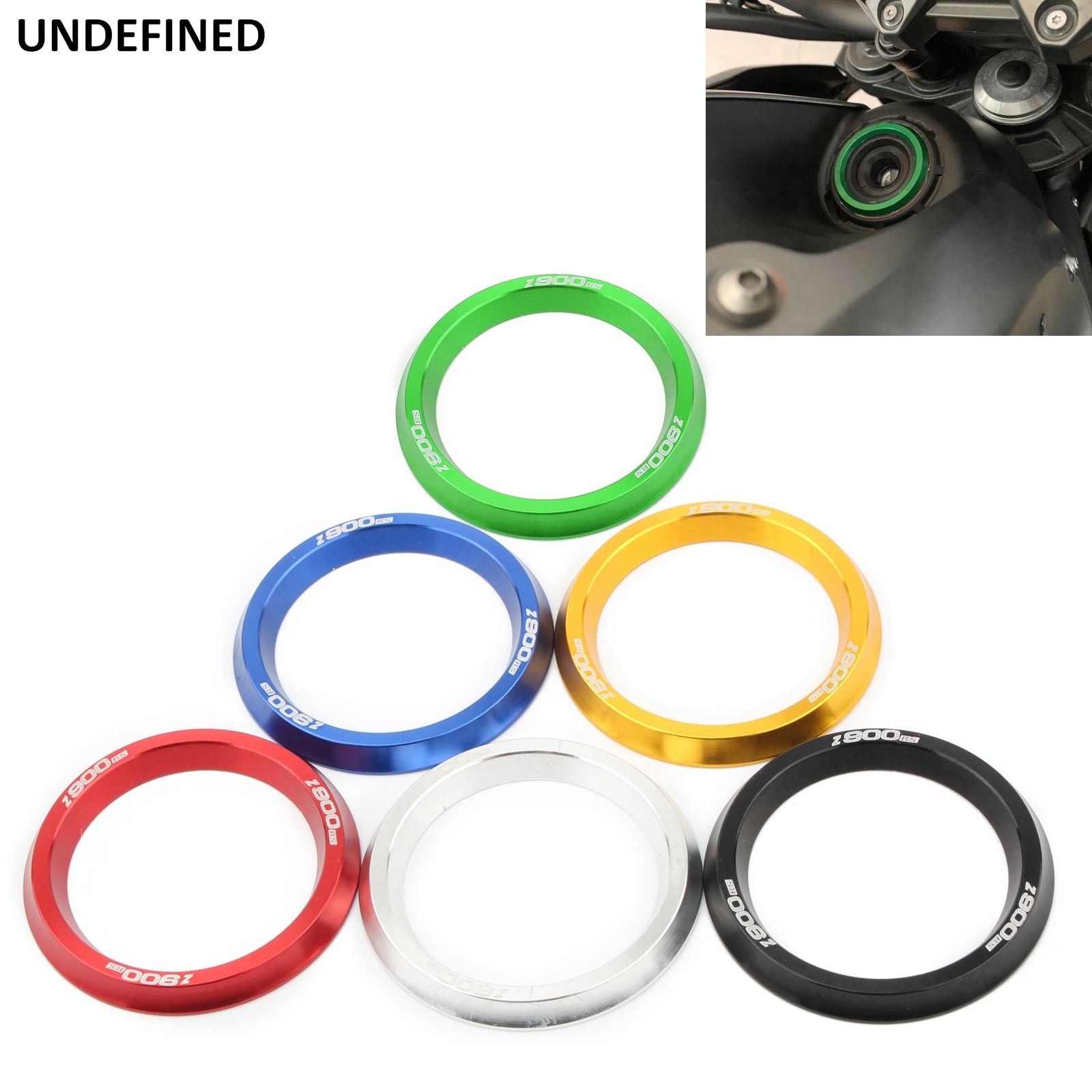 

Motorcycle Ignition Switch Key Ring Lock Circle Cover CNC Green For Kawasaki Z900RS All Years Universal Accessories 6 Colors