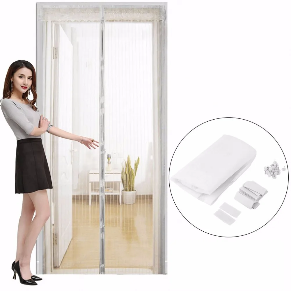 

Summer Anti Mosquito Insect Fly Bug Curtains Magnetic Net Mesh Automatic Closing Door Screen Kitchen Curtain screen door