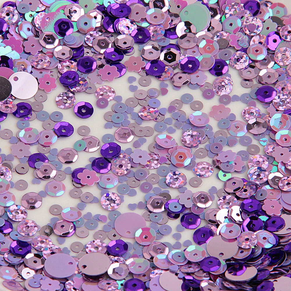 Пайетки разных размеров смешанные плоские кружки круглые ПВХ конфетти свободные