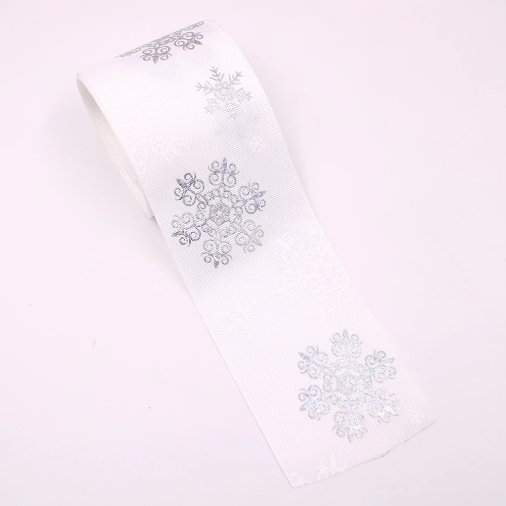 Новогодняя серия корсажные ленты в виде снежинок 3 дюйма (75 мм) 2 ярда аксессуары