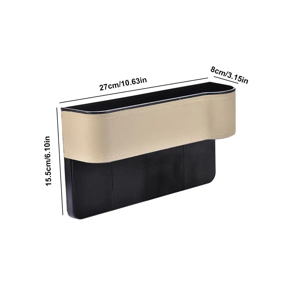 

Car Seat Gap Storage Box Cup PU Leather Pocket Catcher Organizer Phone Bottle Cups Holder Multifunctional Car Accessories