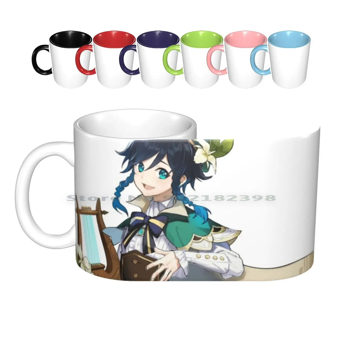 

Керамические кружки Venti - Genshin Impact, кофейные чашки, Кружка для молока и чая, кружка Venti Genshin Impact Girl Venti