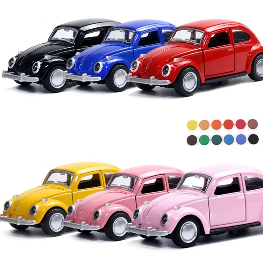

Vintage Beetle Diecast Pull Back Car Model Toy Children Gift Decorations Conveni
