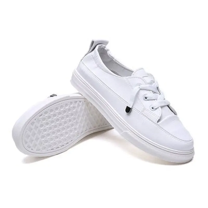 Прямая поставка Новинка 2019 года женская Повседневная Белая обувь удобная из