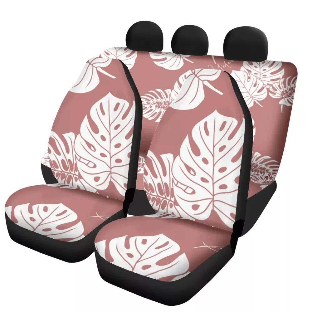 

PinUp Angel Leaf Design Front/Back Car Interior Decor Comfy Vehicle Seat Covers Anti-Slip Auto Protector Soft Seat Cushion