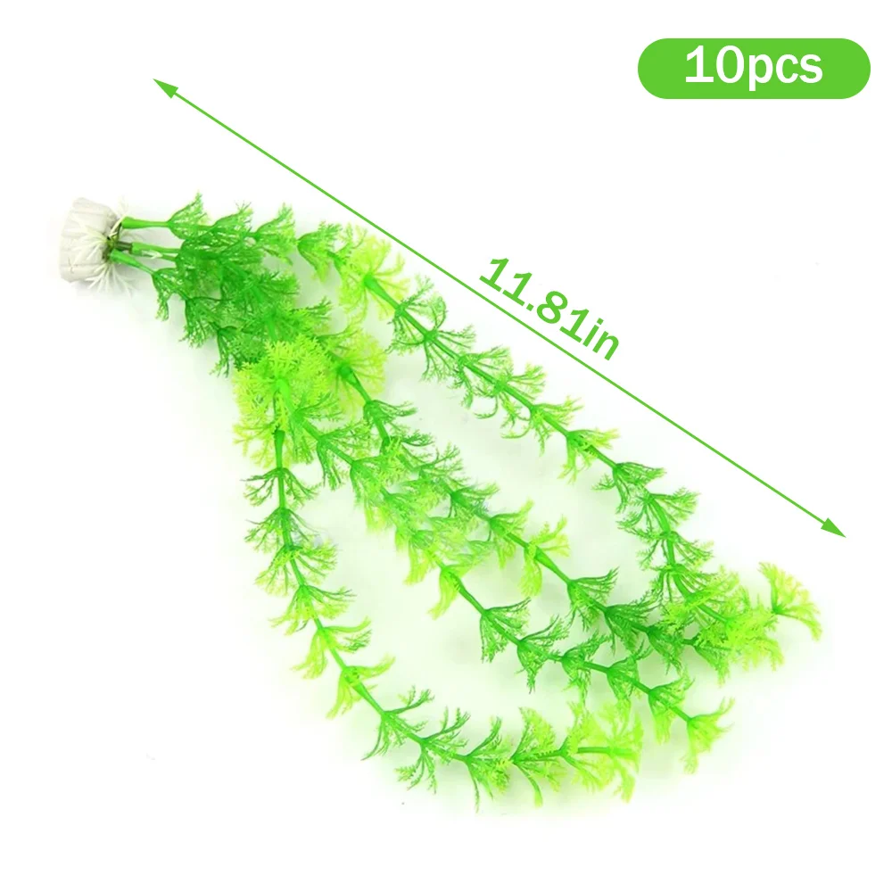 

New 30CM 10pcs Artificial Underwater Plants Aquarium Fish Tank Decoration Green Purple Water Grass Viewing Decorations