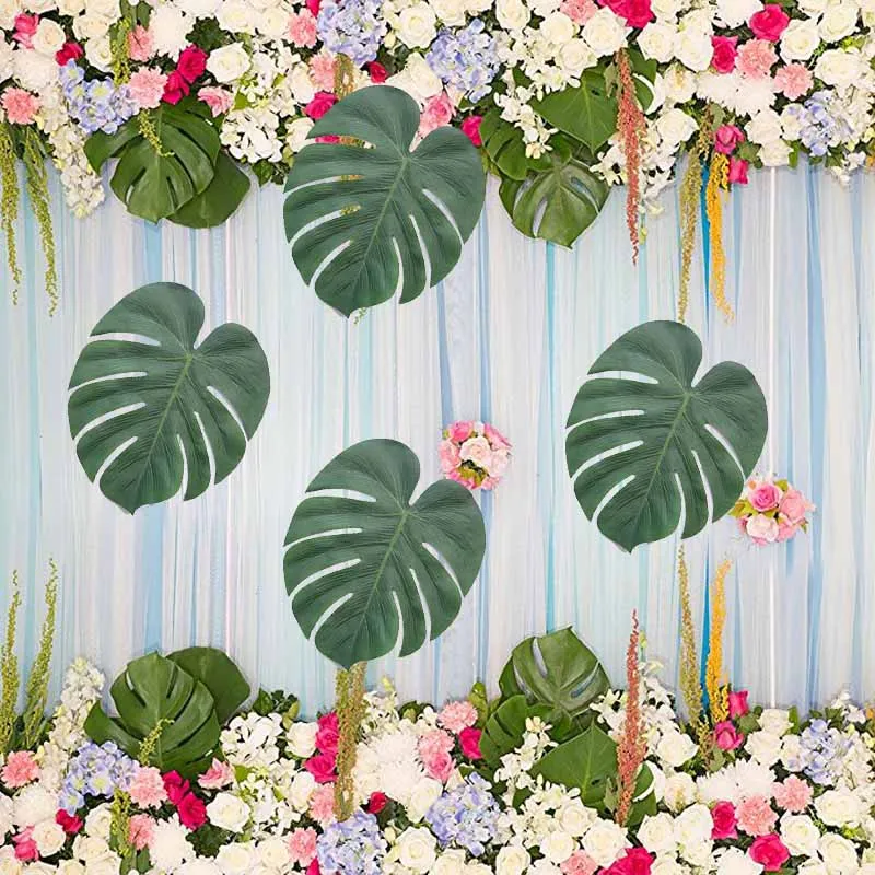 12 шт. настольный бегун с листьями тропической пальмы центральный элемент