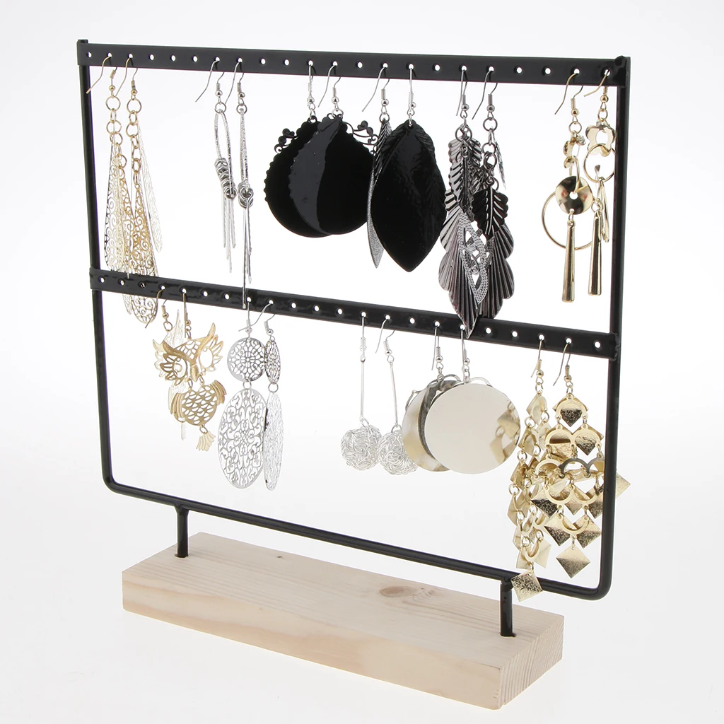 Earring Organizer Jewelry Display Rack Stand - Dangle and Hook Earrings Haning Showcase for Home Decor