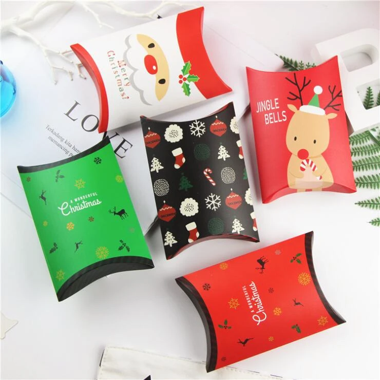 

1Set Merry Christmas Candy Gift Boxes Deer&Santa Claus Guests Packaging Boxes Gift Bag Christmas Party Favors Kids Gift Decor