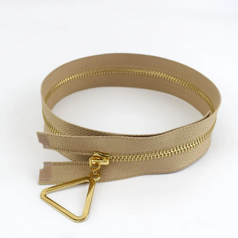 Хаки Meetee 2 шт. 40-70 см 3# Металлические молнии открывающийся автоматический замок золотая молния DIY сумки кошелек одежда Декор молния Швейные аксессуары ZA043 - Цвет: Хаки