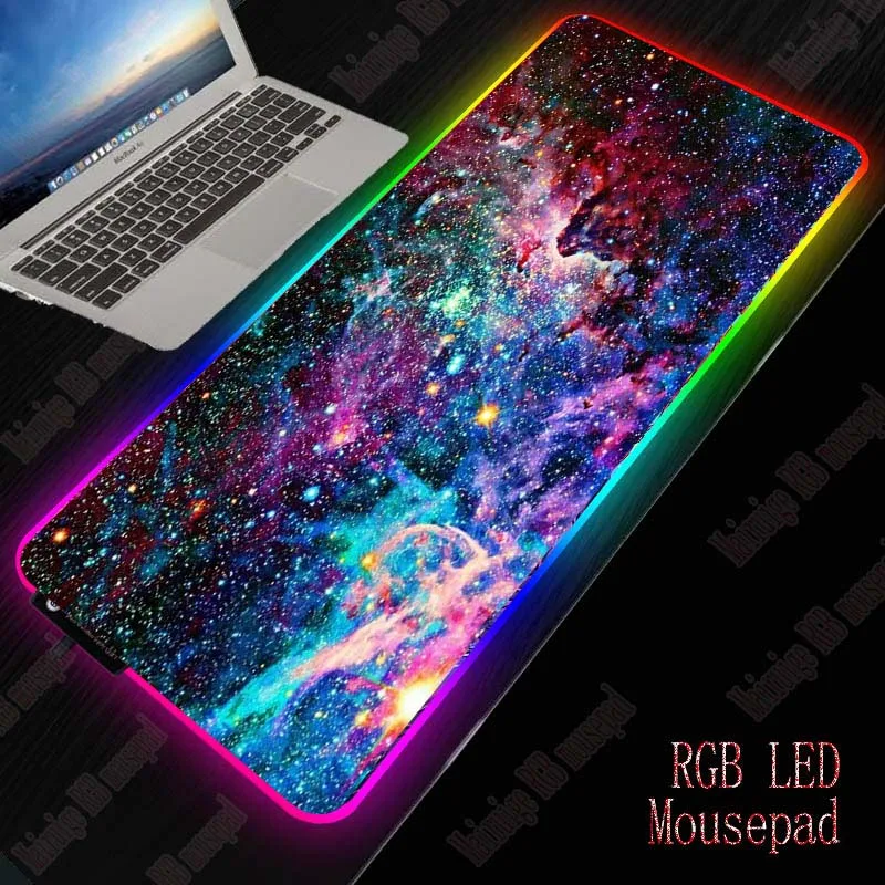 Коврик для мыши MRGBEST игровой RGB большой коврик ноутбука XXL с закругленными краями