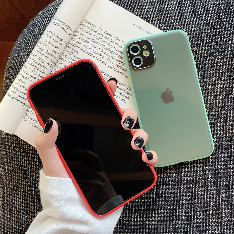 GlamPhone чехол сплошной цвет границы чехол для телефона для iPhone11Pro/Max X XS Max XR Мягкий силиконовый чехол для iPhone11 7 8 6 6s Plus чехол