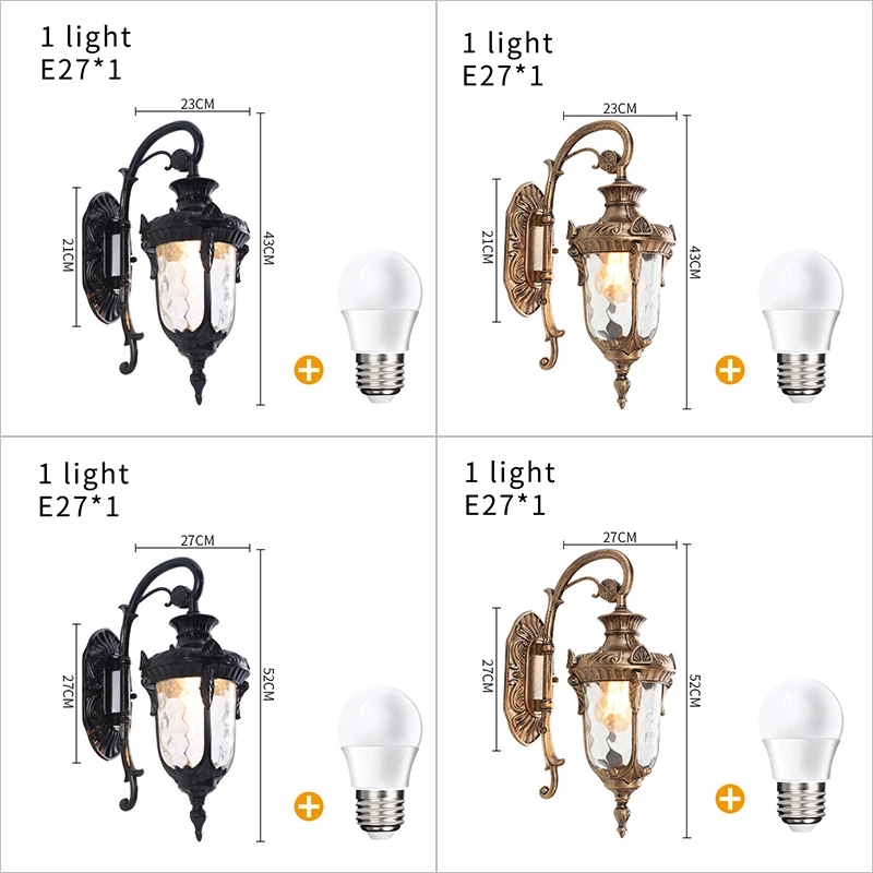 Vintage outdoor wall lights waterproof for garden gate lamp led exterior light industrial balcony facade sconce | Освещение