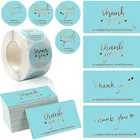 50 шт., голубые поздравительные открытки, 5 Х9 см